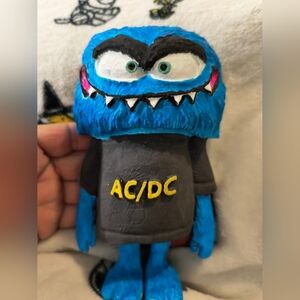 Blue Monster Figurine with AC/DC Shirt
